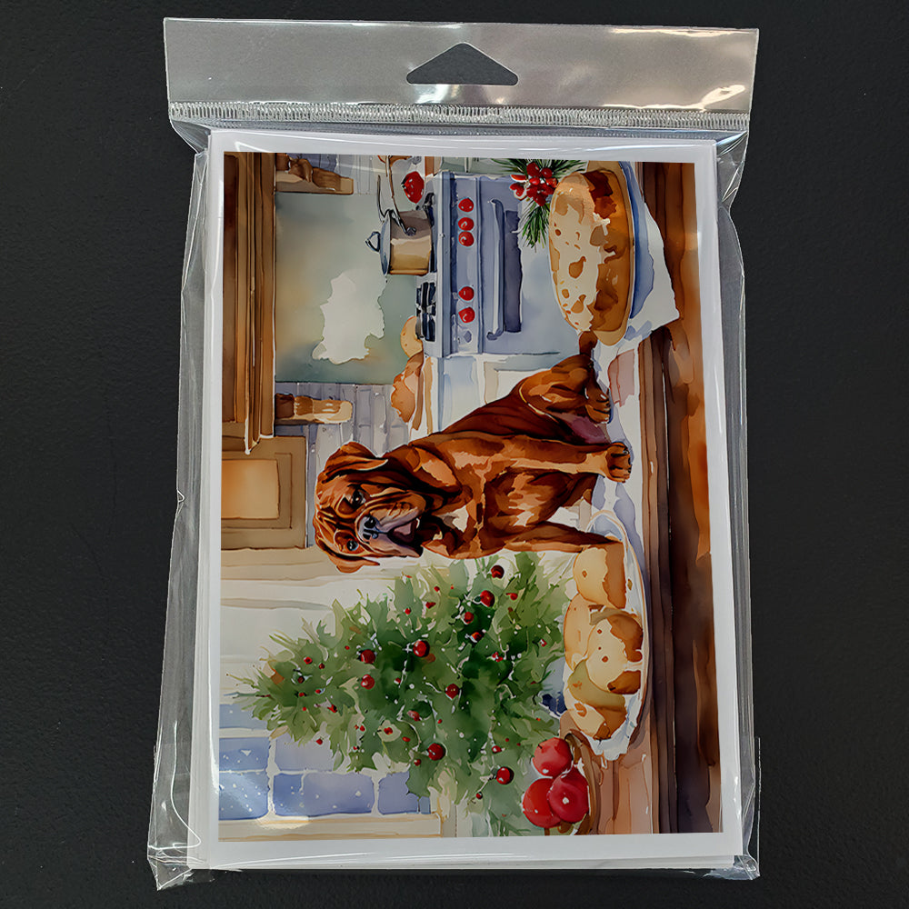 Dogue de Bordeaux Christmas Cookies Greeting Cards Pack of 8