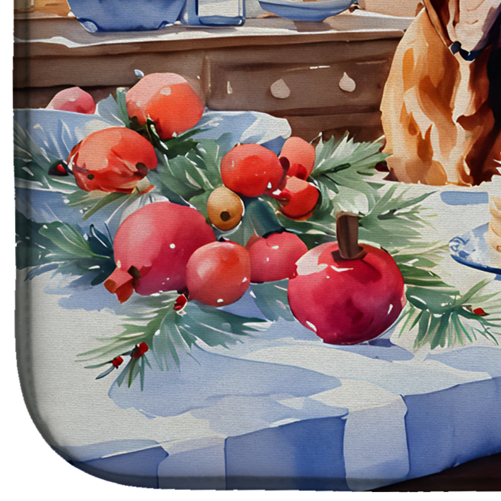 Dogue de Bordeaux Christmas Cookies Dish Drying Mat