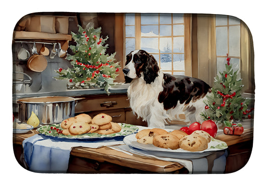 Buy this English Cocker Spaniel Christmas Cookies Dish Drying Mat