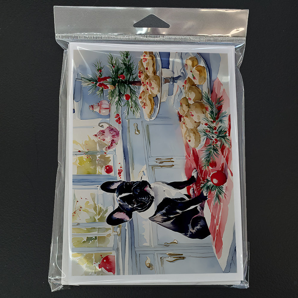 French Bulldog Christmas Cookies Greeting Cards Pack of 8