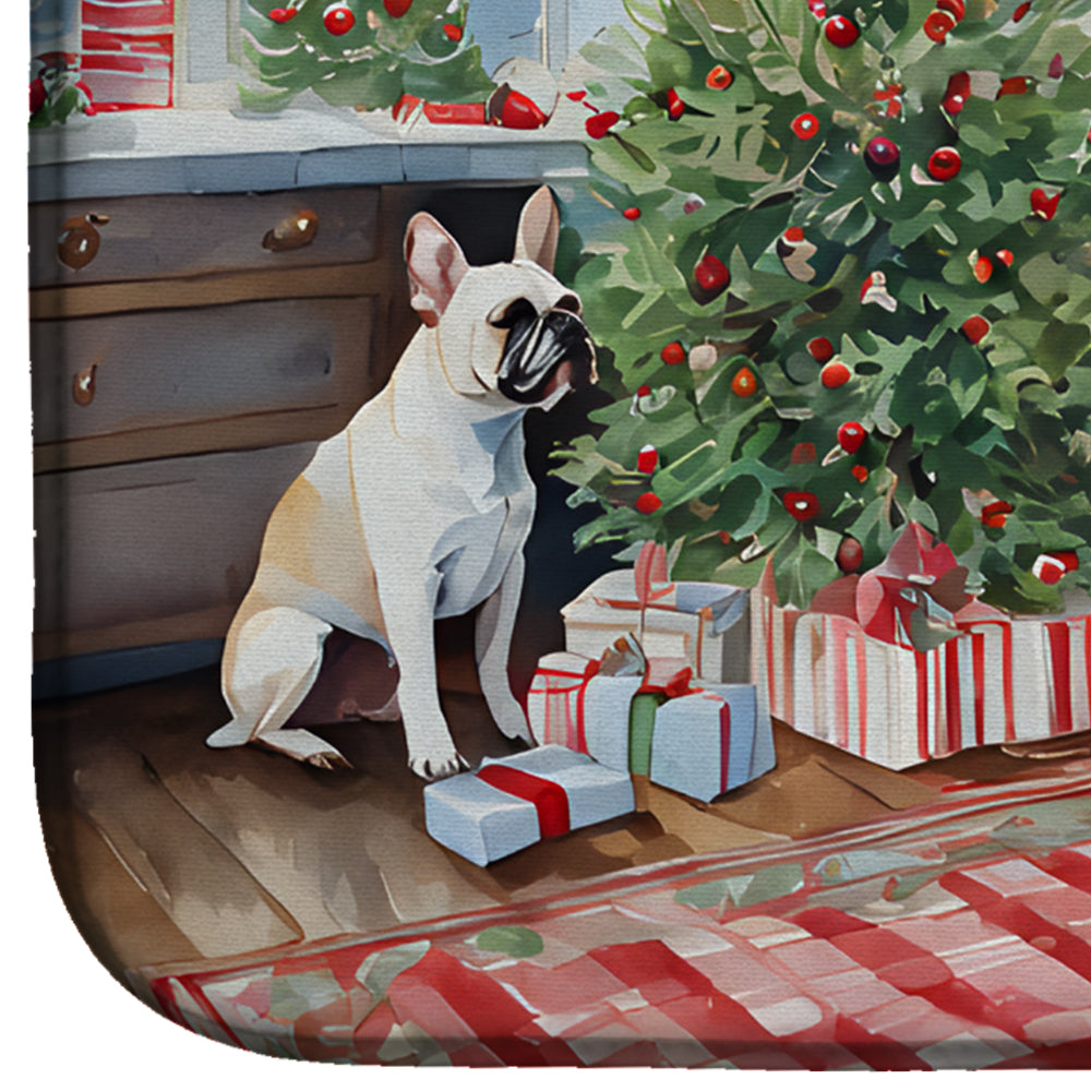 French Bulldog Christmas Cookies Dish Drying Mat