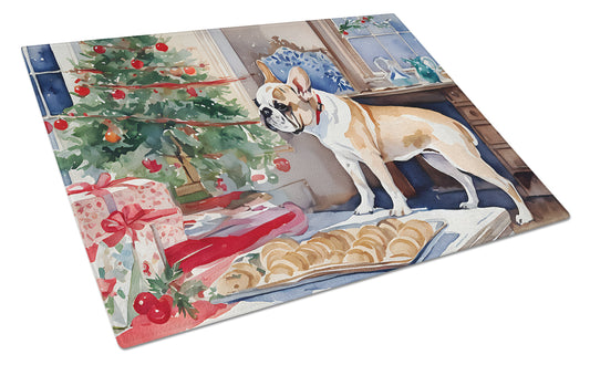 Buy this French Bulldog Christmas Cookies Glass Cutting Board