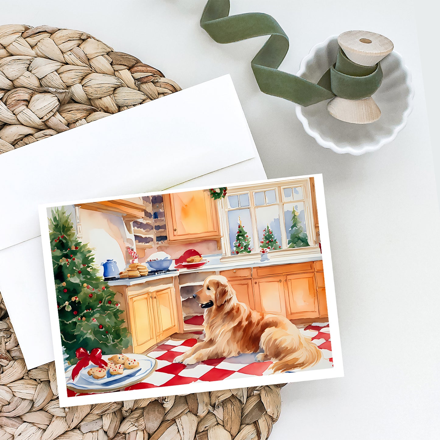 Golden Retriever Christmas Cookies Greeting Cards Pack of 8