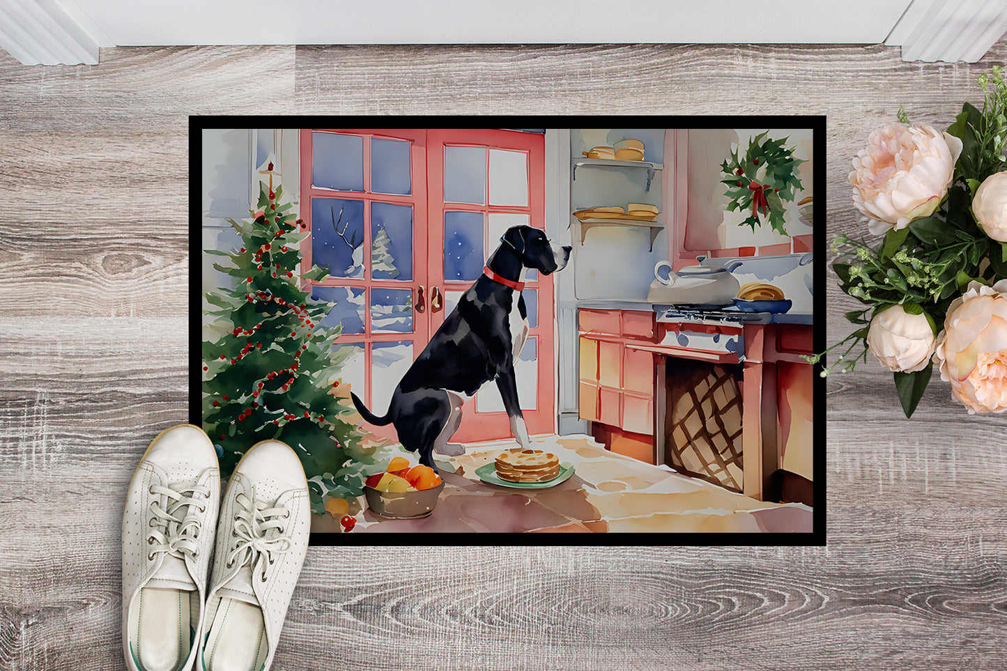 Great Dane Christmas Cookies Doormat