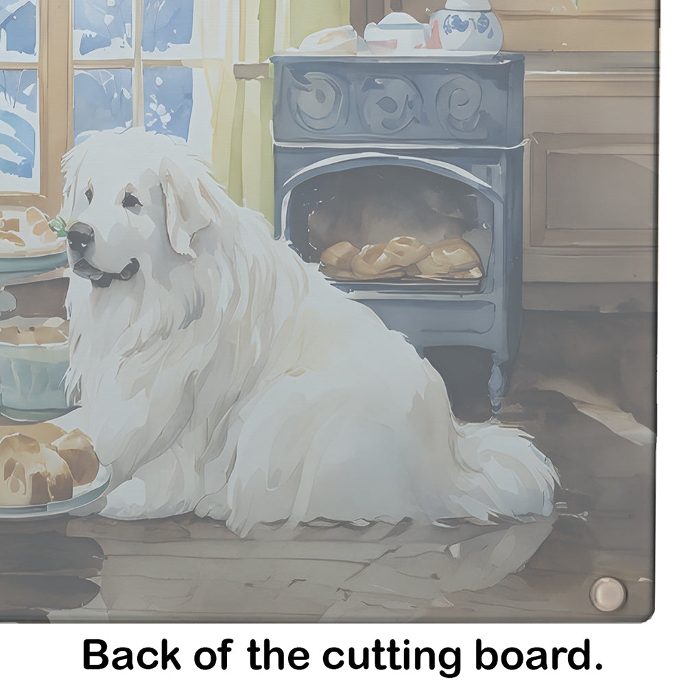 Great Pyrenees Christmas Cookies Glass Cutting Board