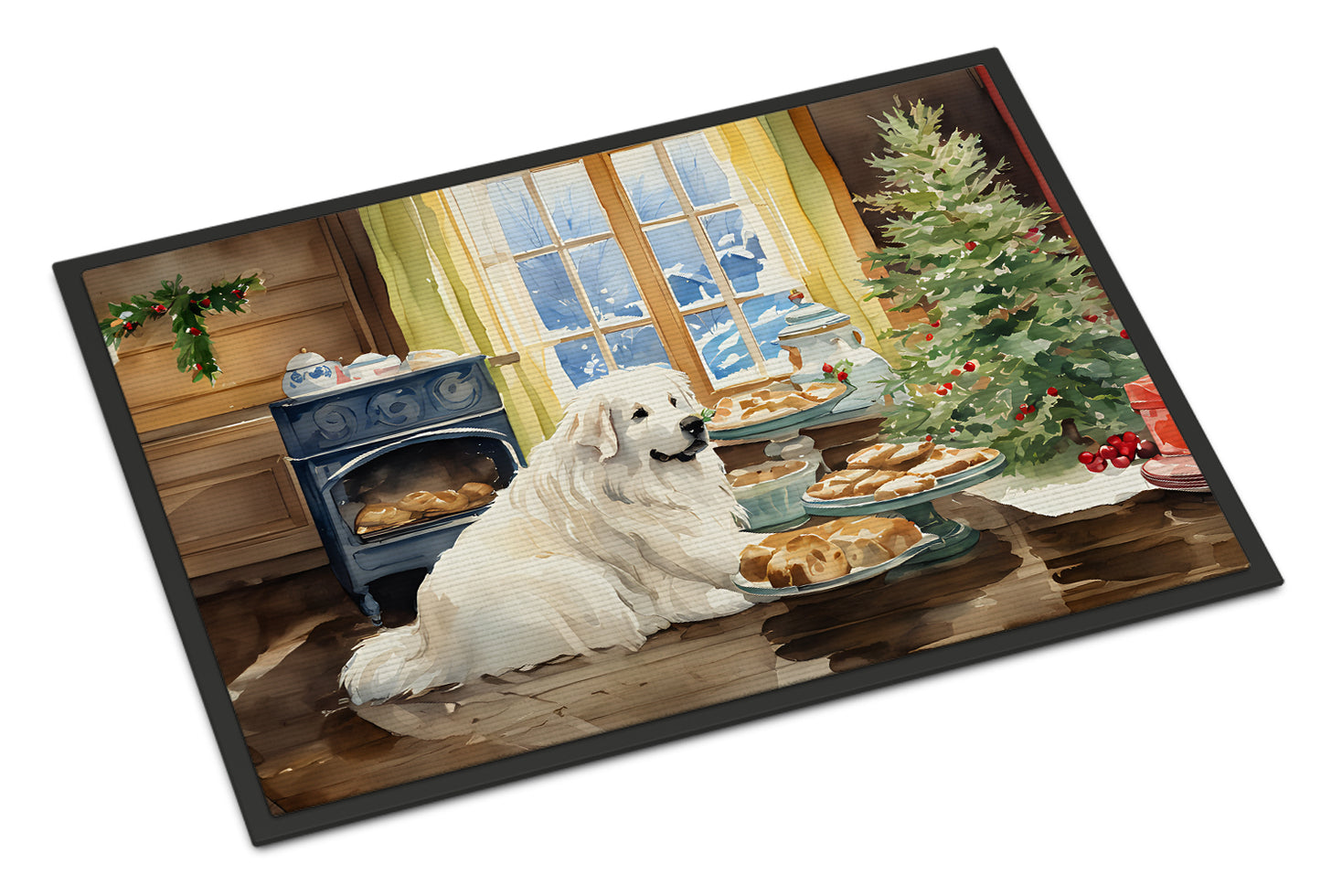 Buy this Great Pyrenees Christmas Cookies Doormat