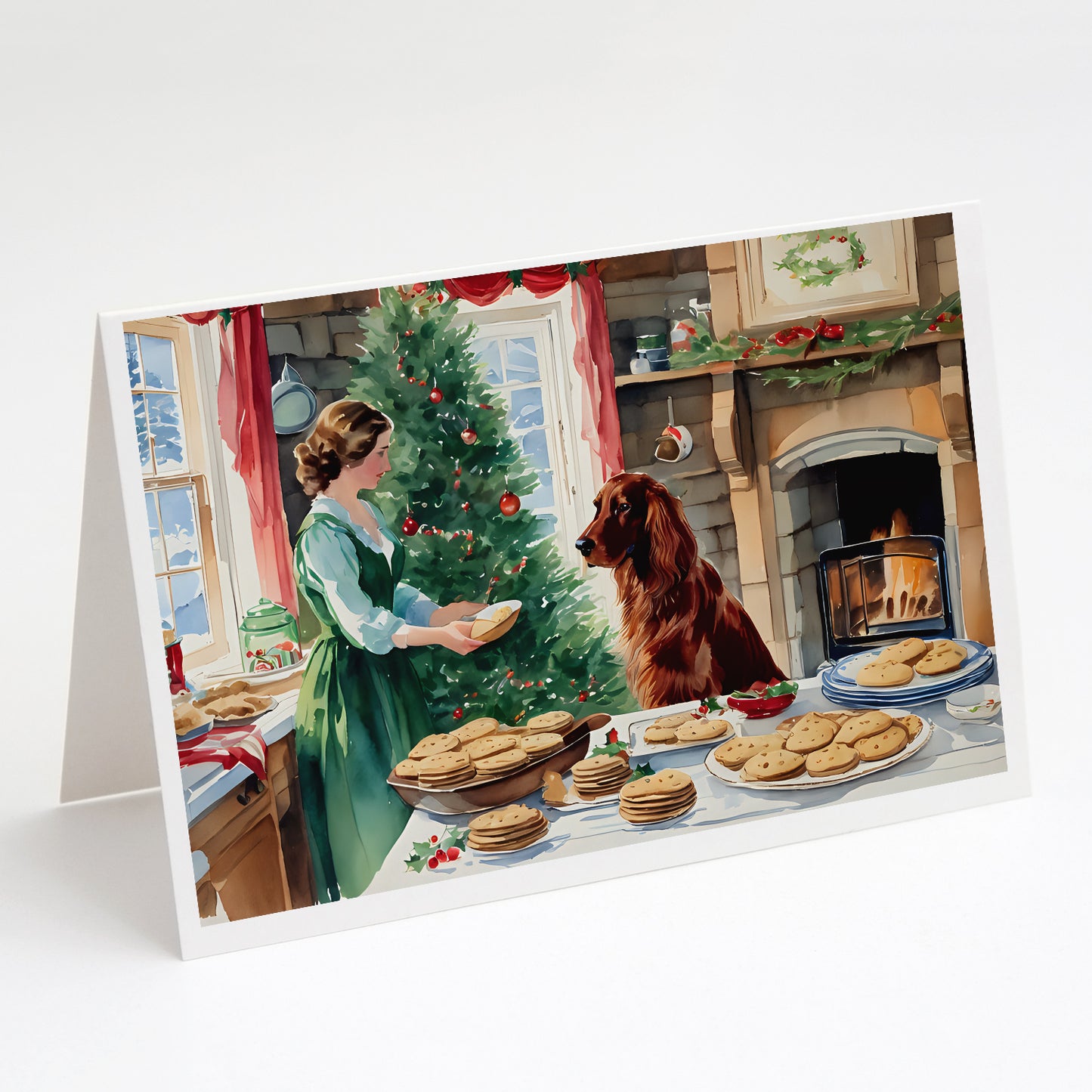 Buy this Irish Setter Christmas Cookies Greeting Cards Pack of 8