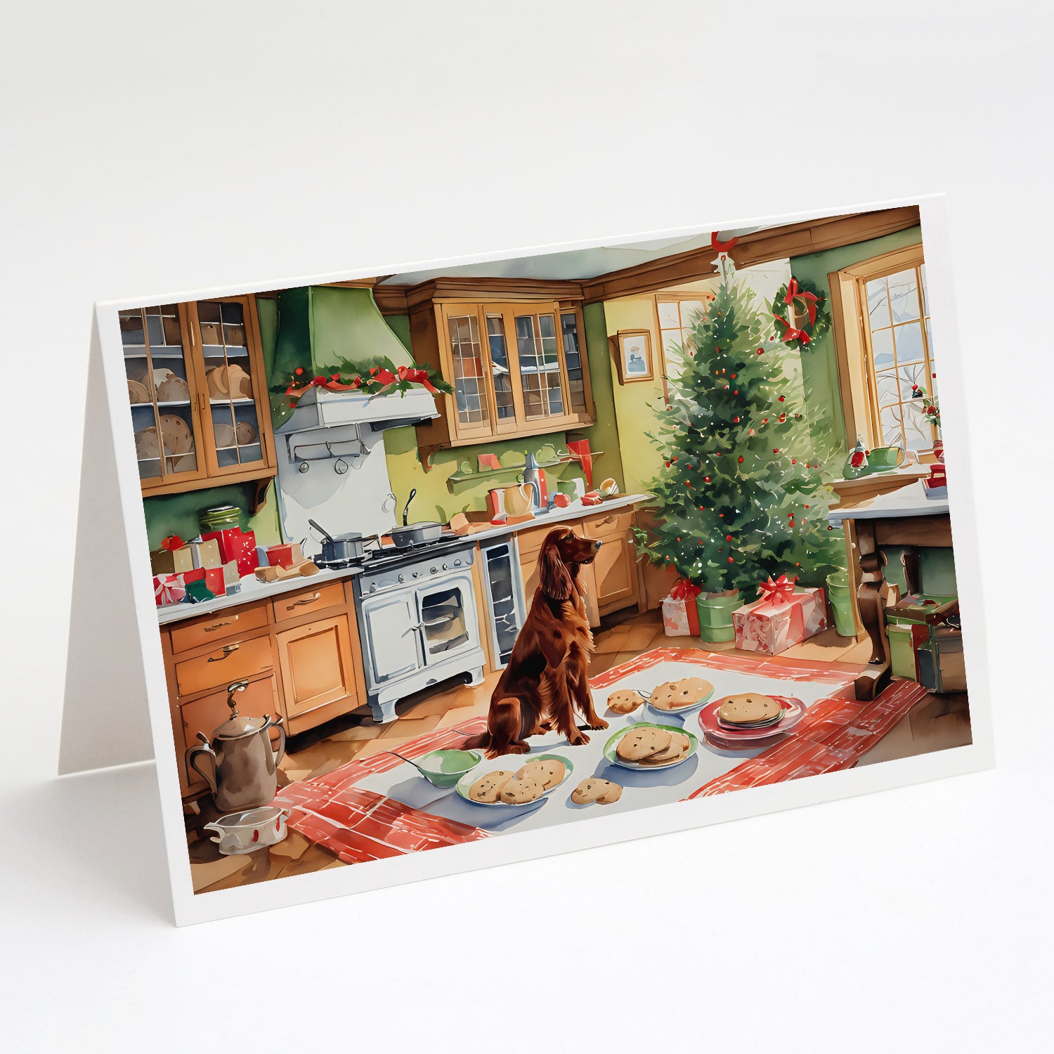 Buy this Irish Setter Christmas Cookies Greeting Cards Pack of 8