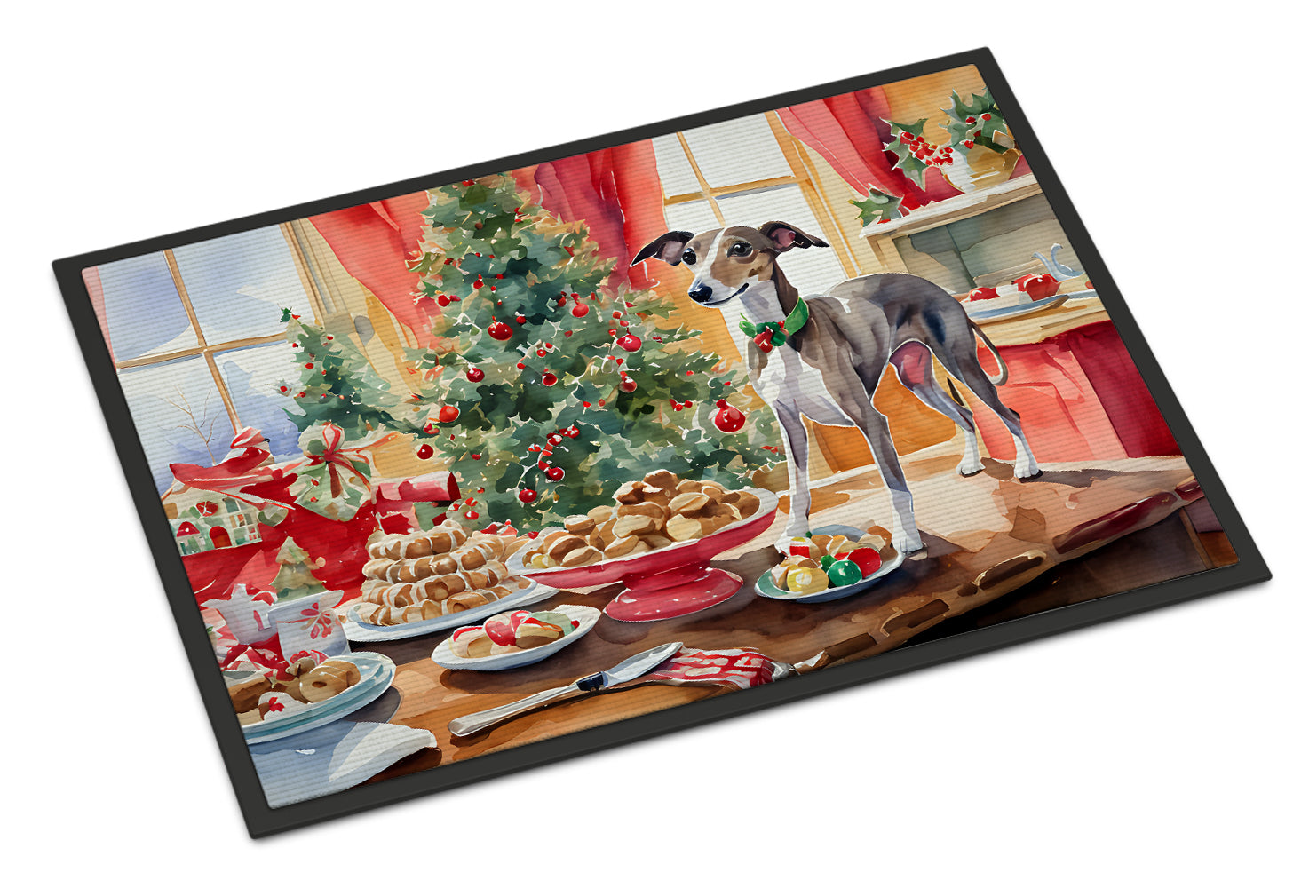 Buy this Italian Greyhound Christmas Cookies Doormat