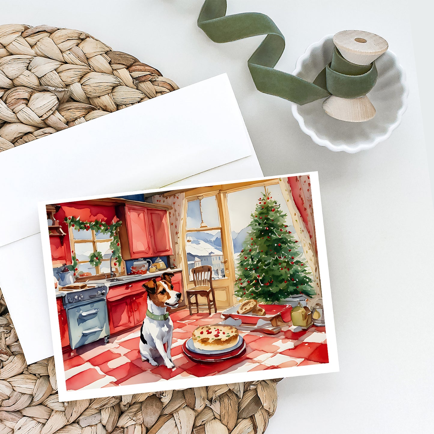 Jack Russell Terrier Christmas Cookies Greeting Cards Pack of 8