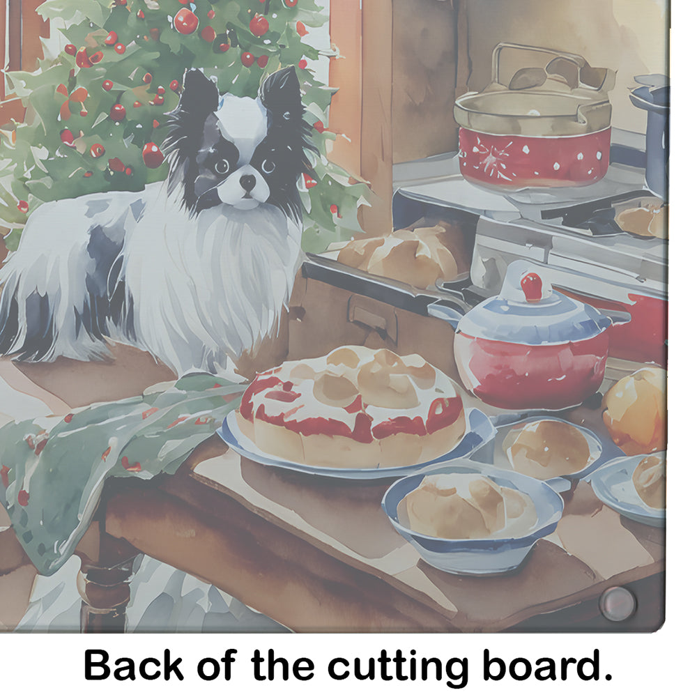 Japanese Chin Christmas Cookies Glass Cutting Board