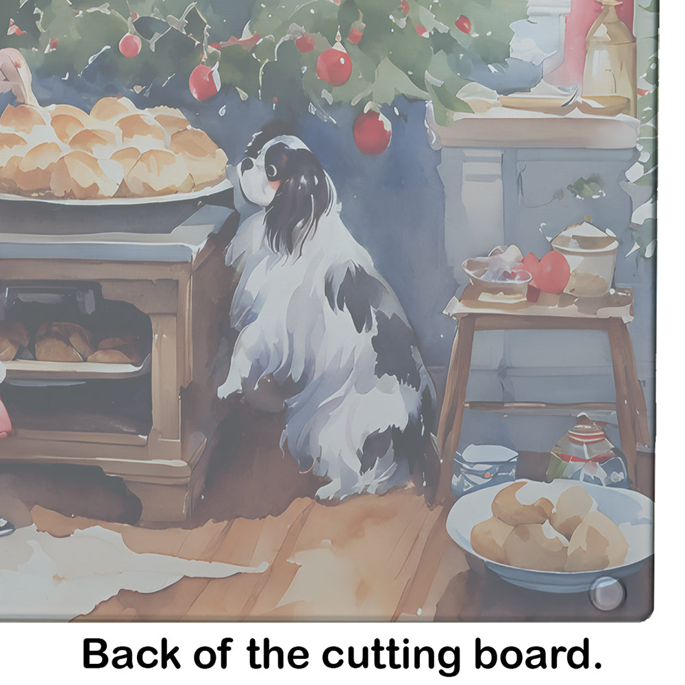 Japanese Chin Christmas Cookies Glass Cutting Board