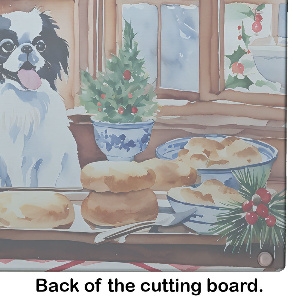 Japanese Chin Christmas Cookies Glass Cutting Board