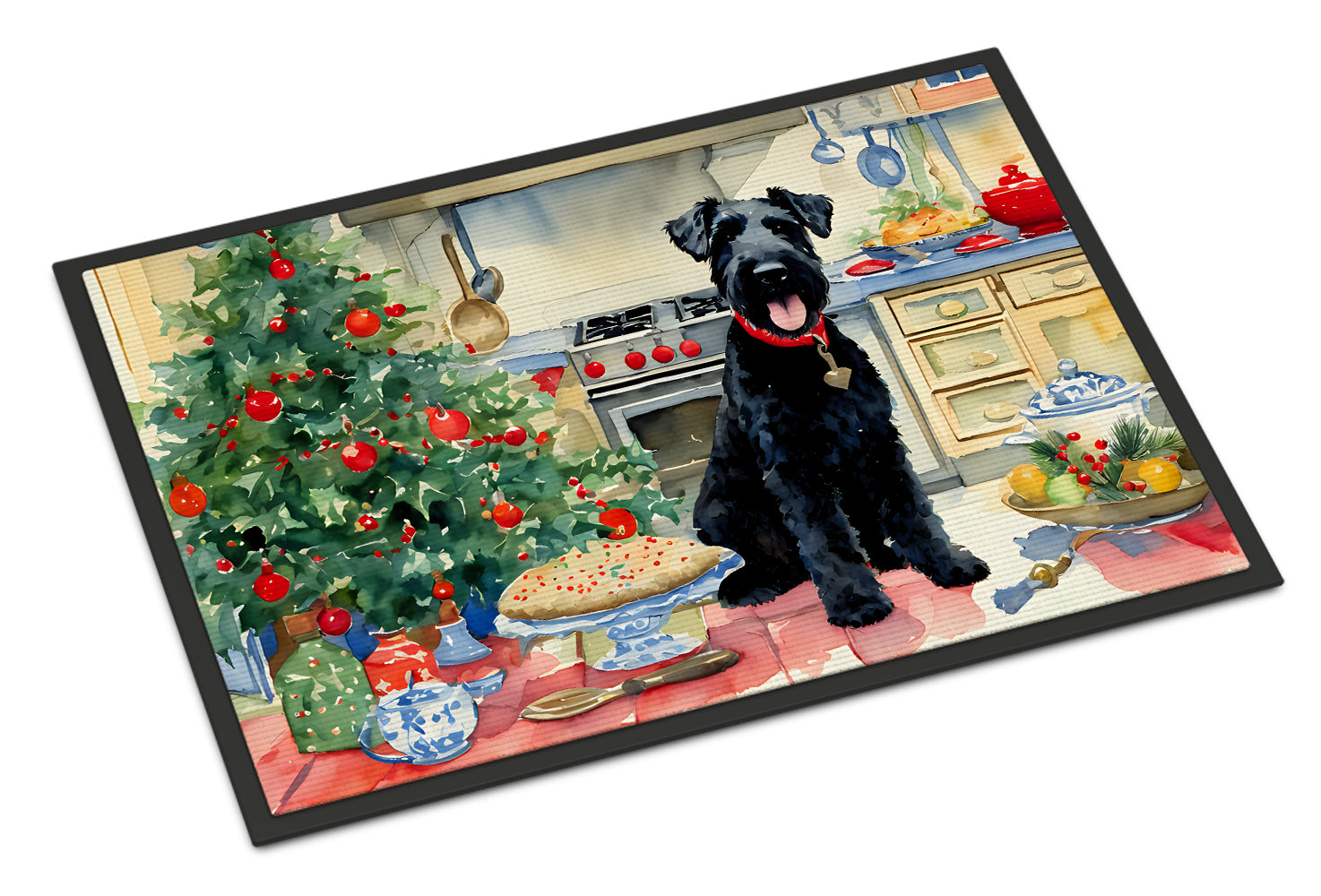 Buy this Kerry Blue Terrier Christmas Cookies Doormat