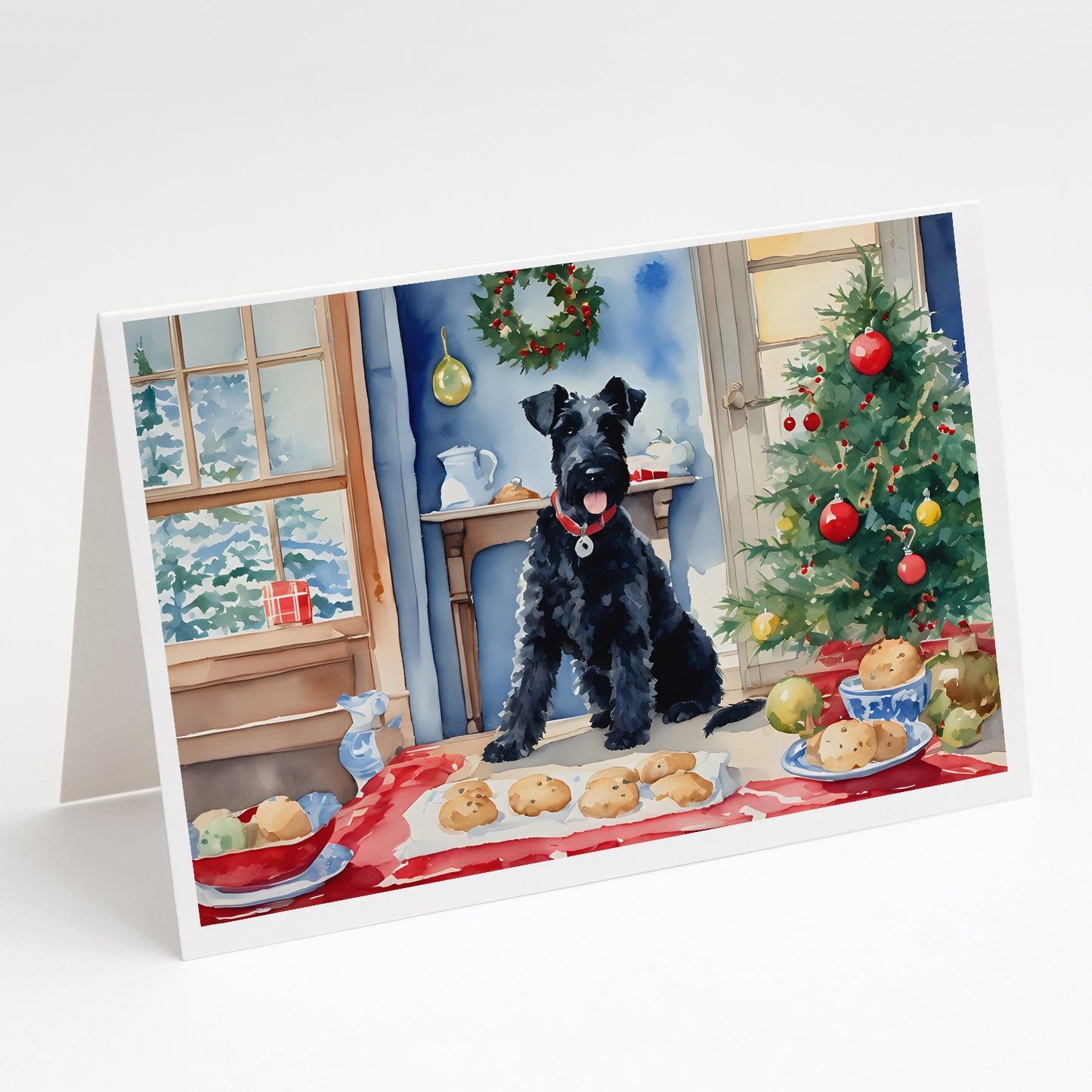 Buy this Kerry Blue Terrier Christmas Cookies Greeting Cards Pack of 8