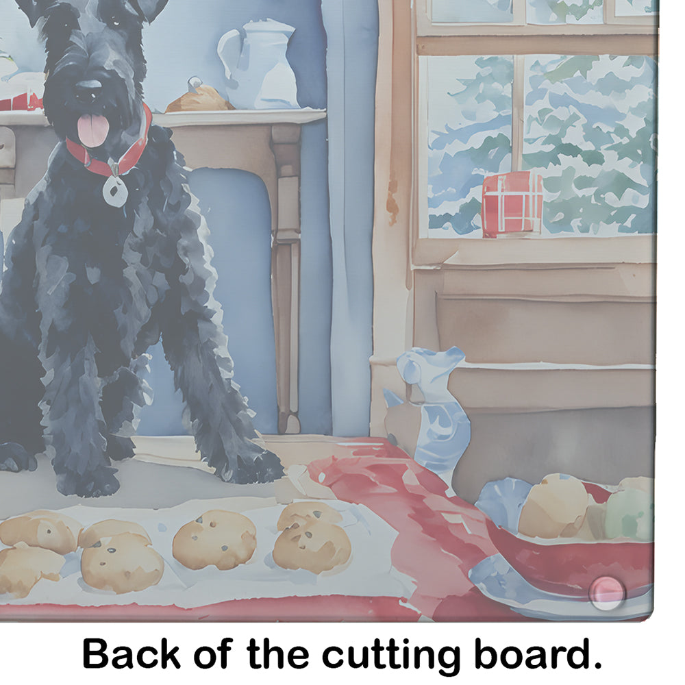 Kerry Blue Terrier Christmas Cookies Glass Cutting Board