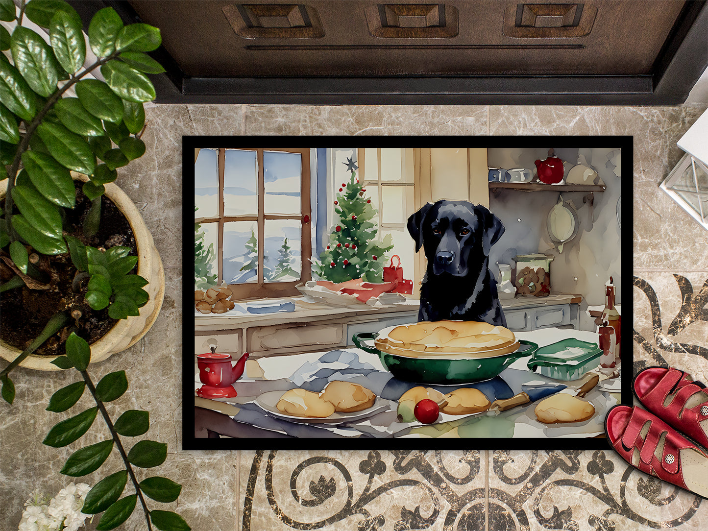 Labrador Retriever Christmas Cookies Doormat