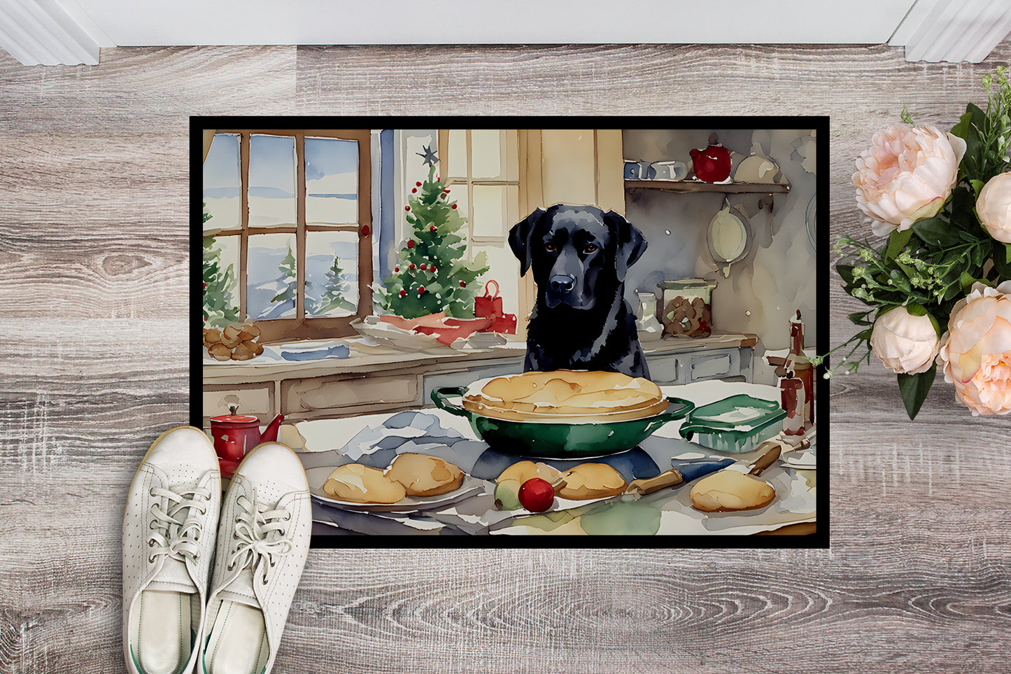 Labrador Retriever Christmas Cookies Doormat