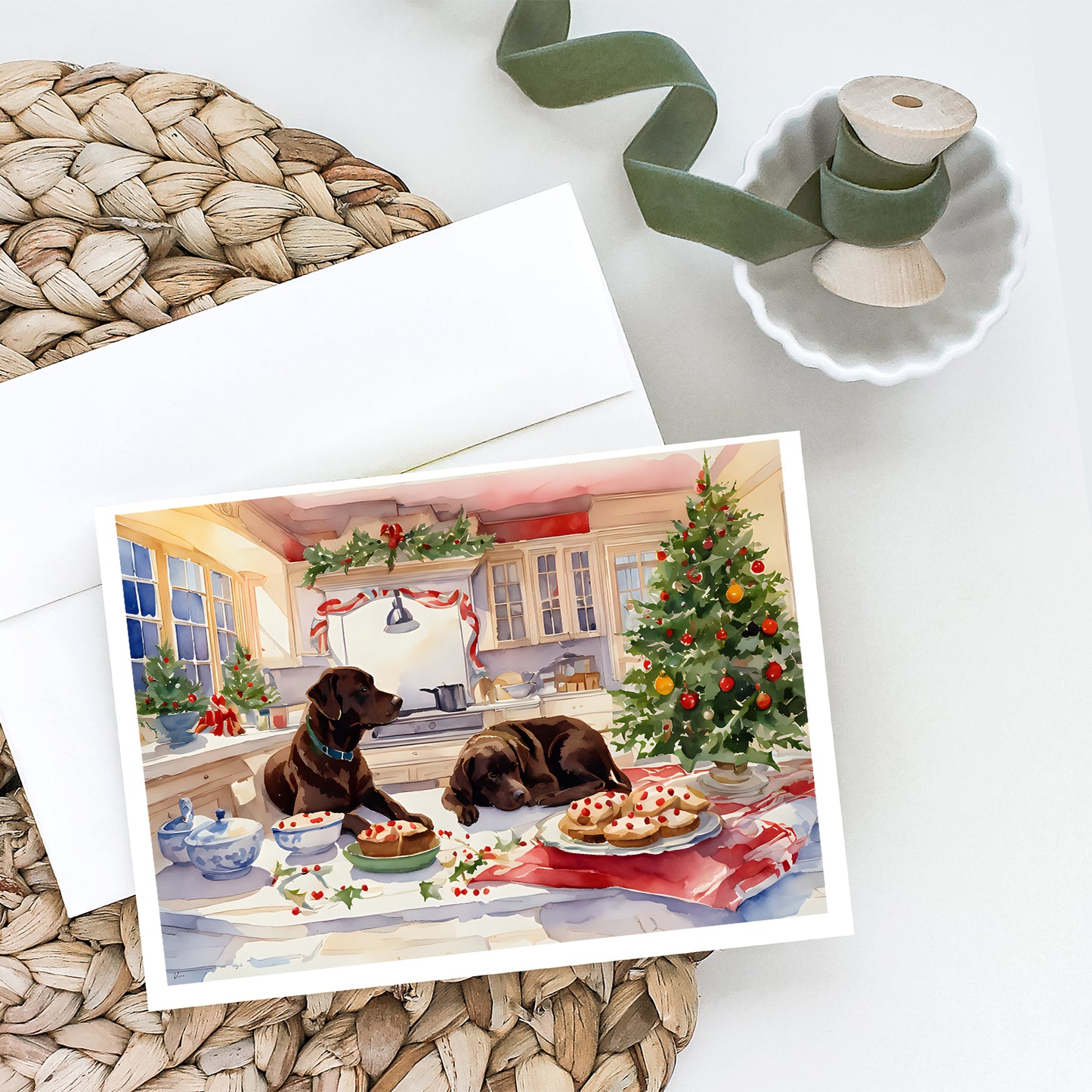 Labrador Retriever Christmas Cookies Greeting Cards Pack of 8