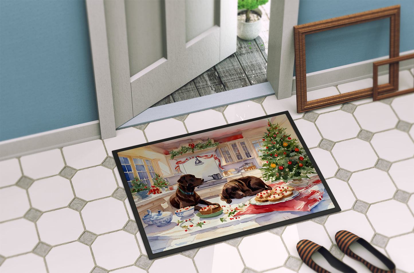 Labrador Retriever Christmas Cookies Doormat