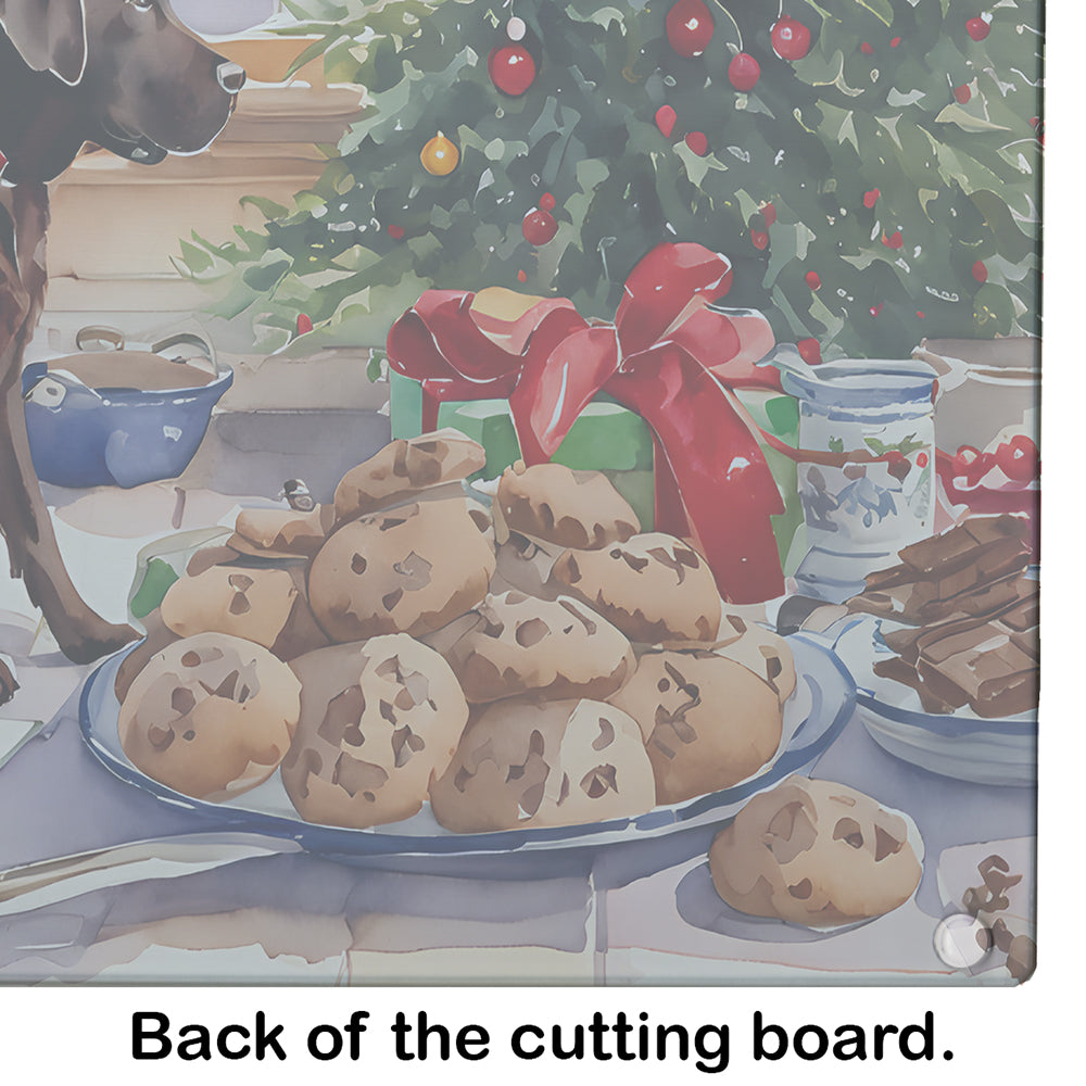 Labrador Retriever Christmas Cookies Glass Cutting Board