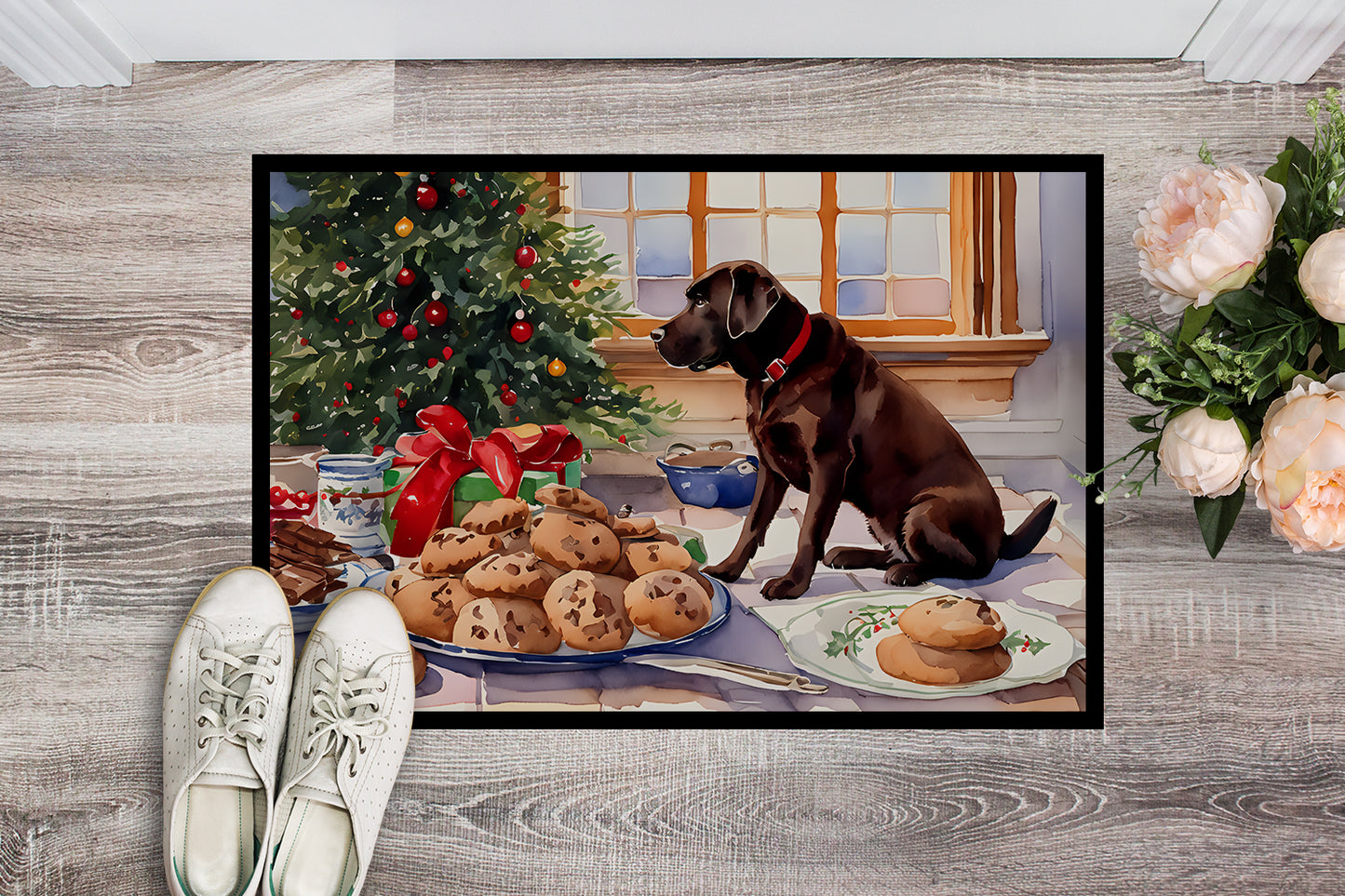 Labrador Retriever Christmas Cookies Doormat