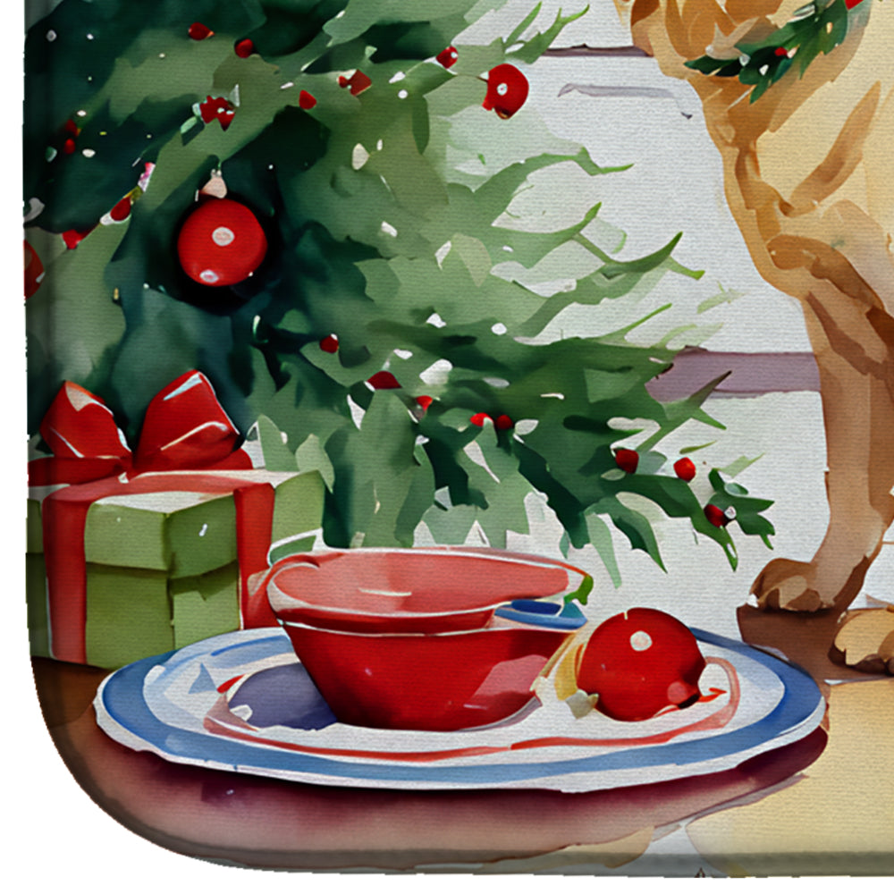 Labrador Retriever Christmas Cookies Dish Drying Mat