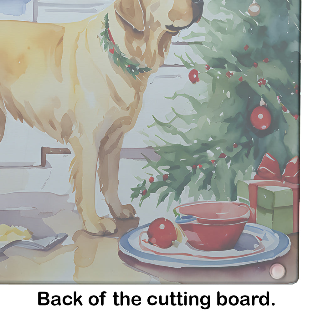 Labrador Retriever Christmas Cookies Glass Cutting Board