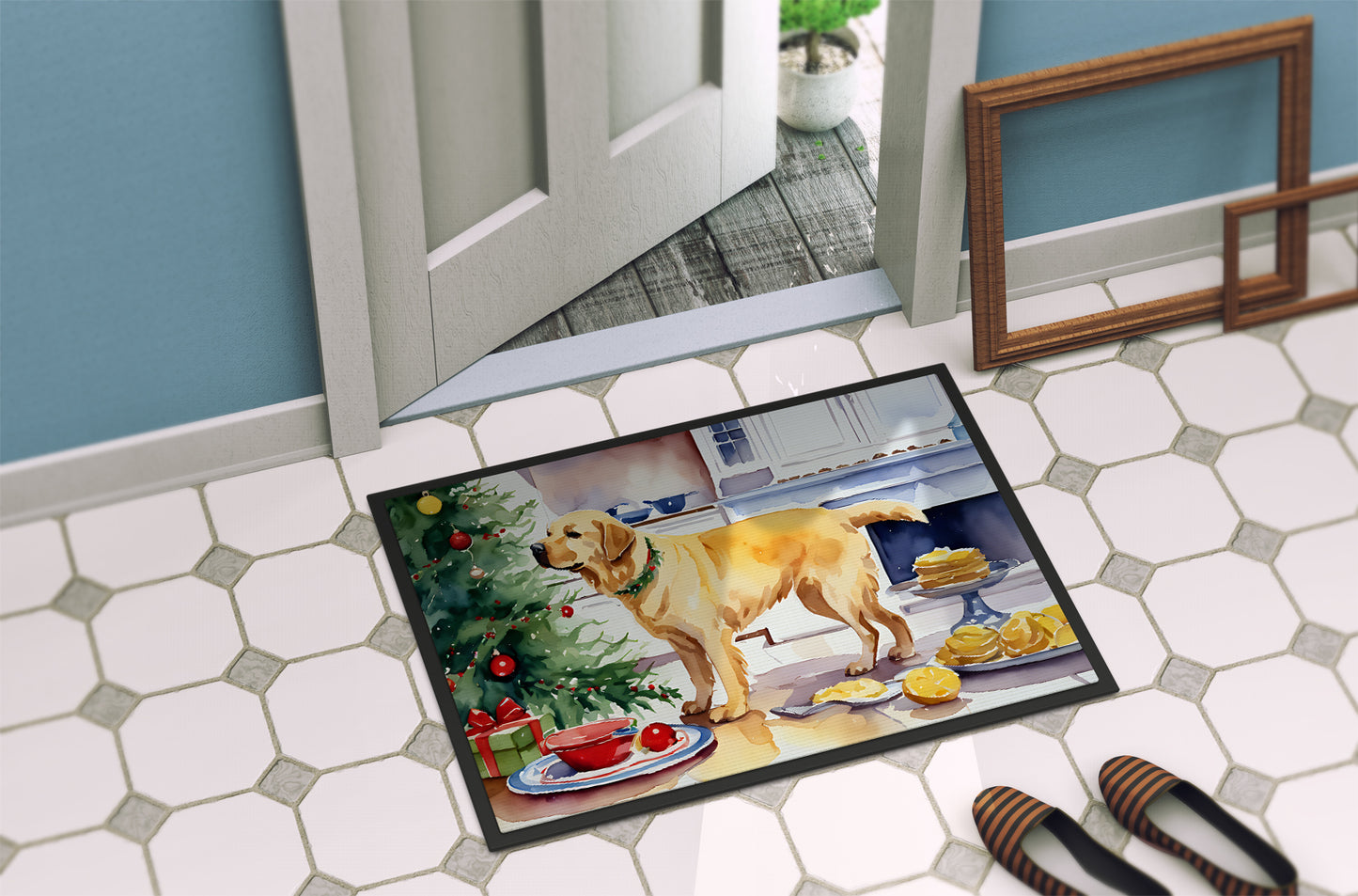 Labrador Retriever Christmas Cookies Doormat