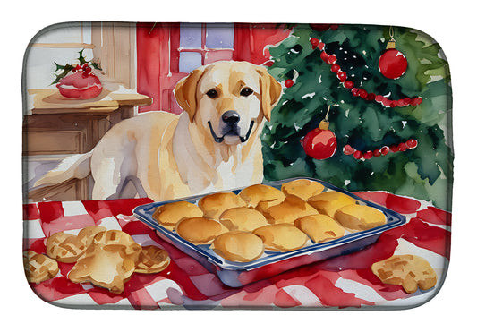 Buy this Labrador Retriever Christmas Cookies Dish Drying Mat