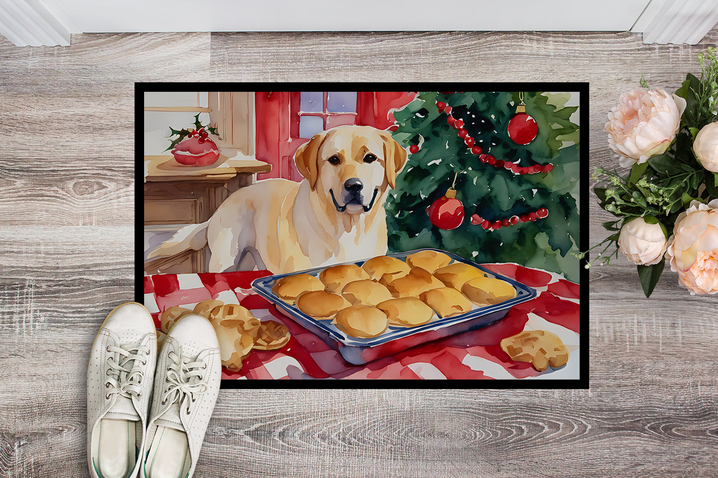 Labrador Retriever Christmas Cookies Doormat