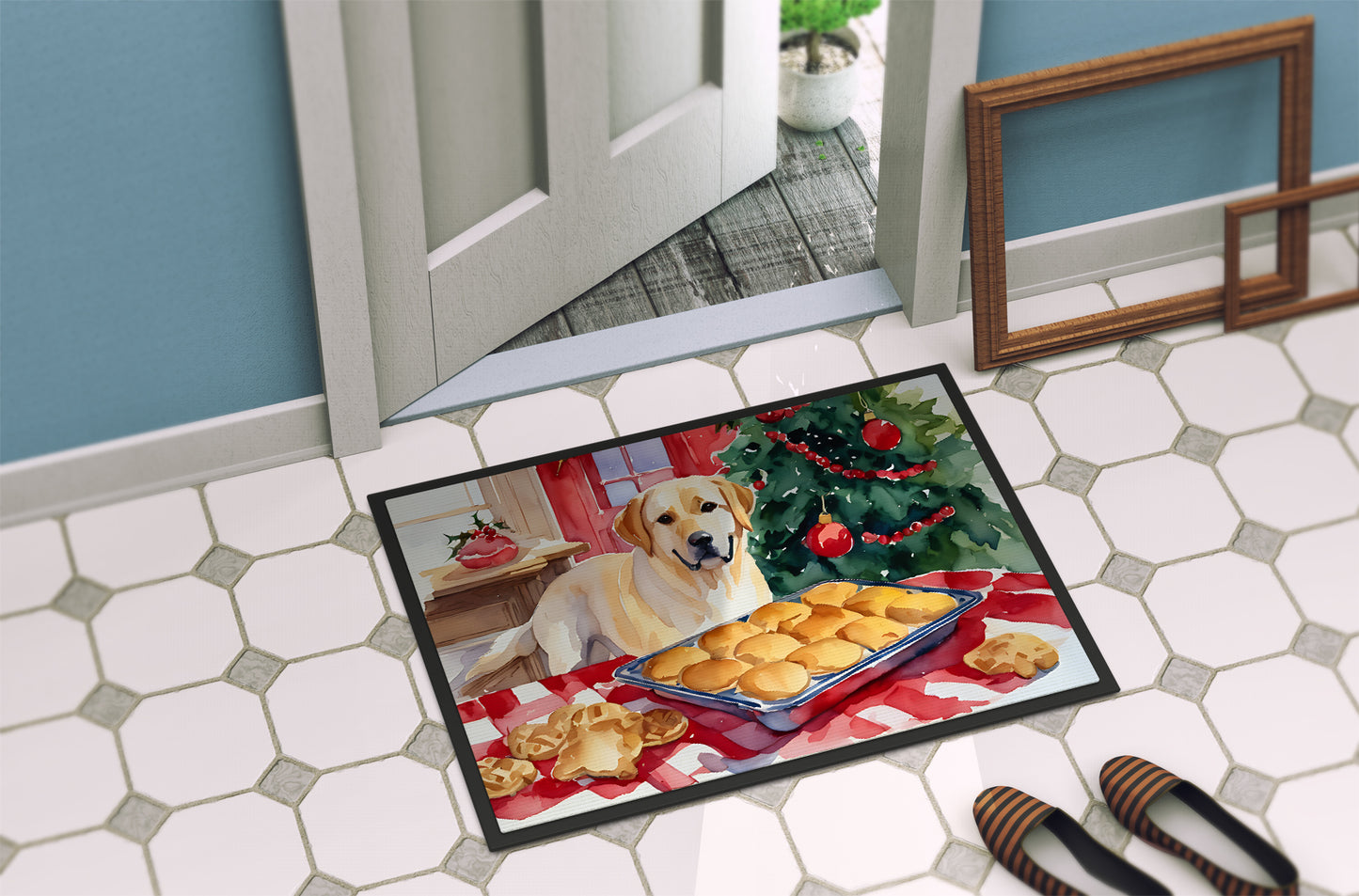 Labrador Retriever Christmas Cookies Doormat