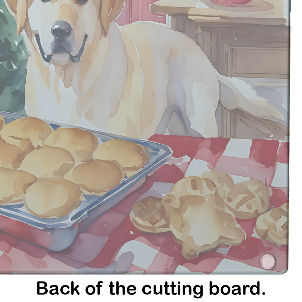 Labrador Retriever Christmas Cookies Glass Cutting Board