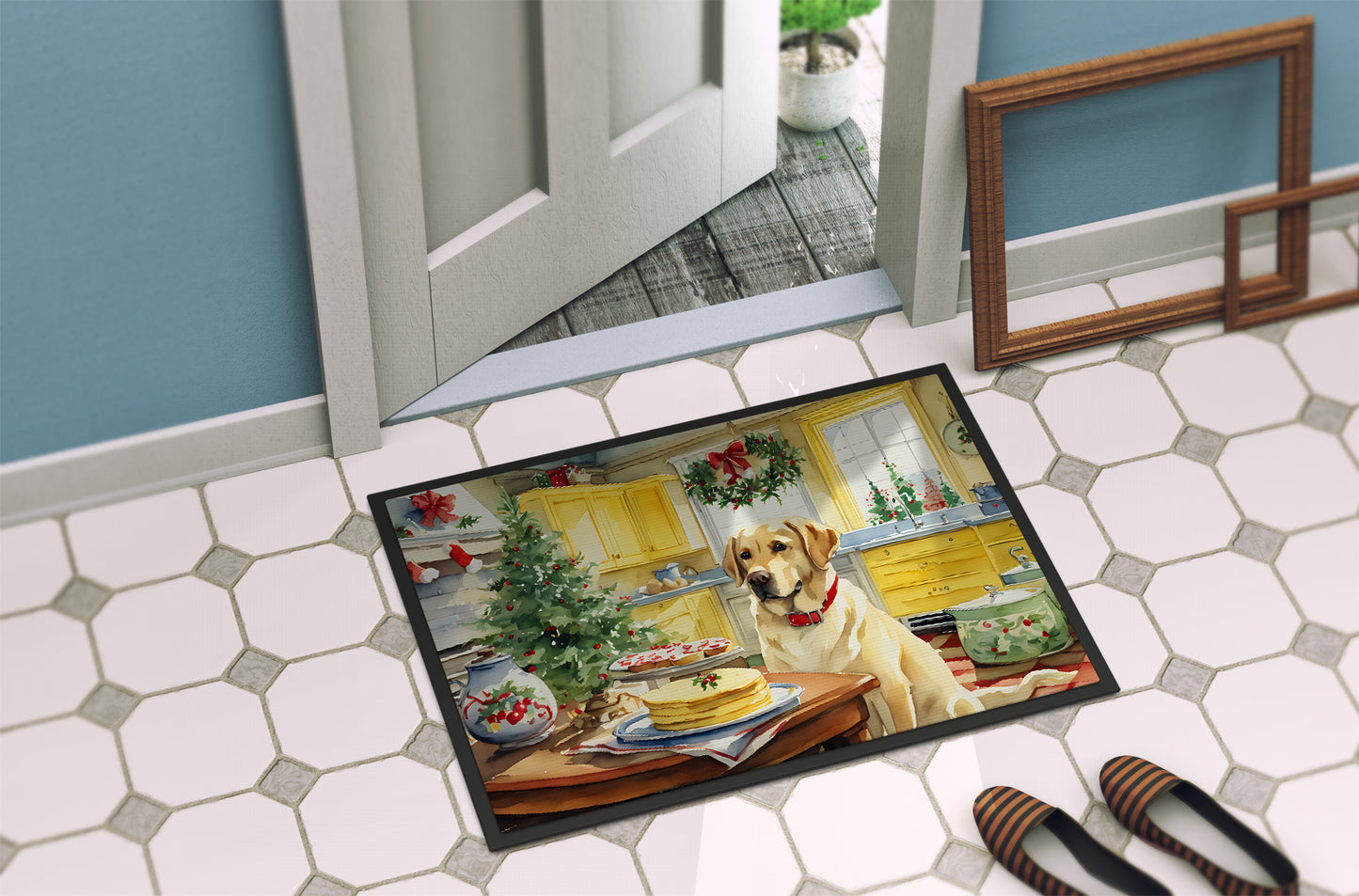 Labrador Retriever Christmas Cookies Doormat