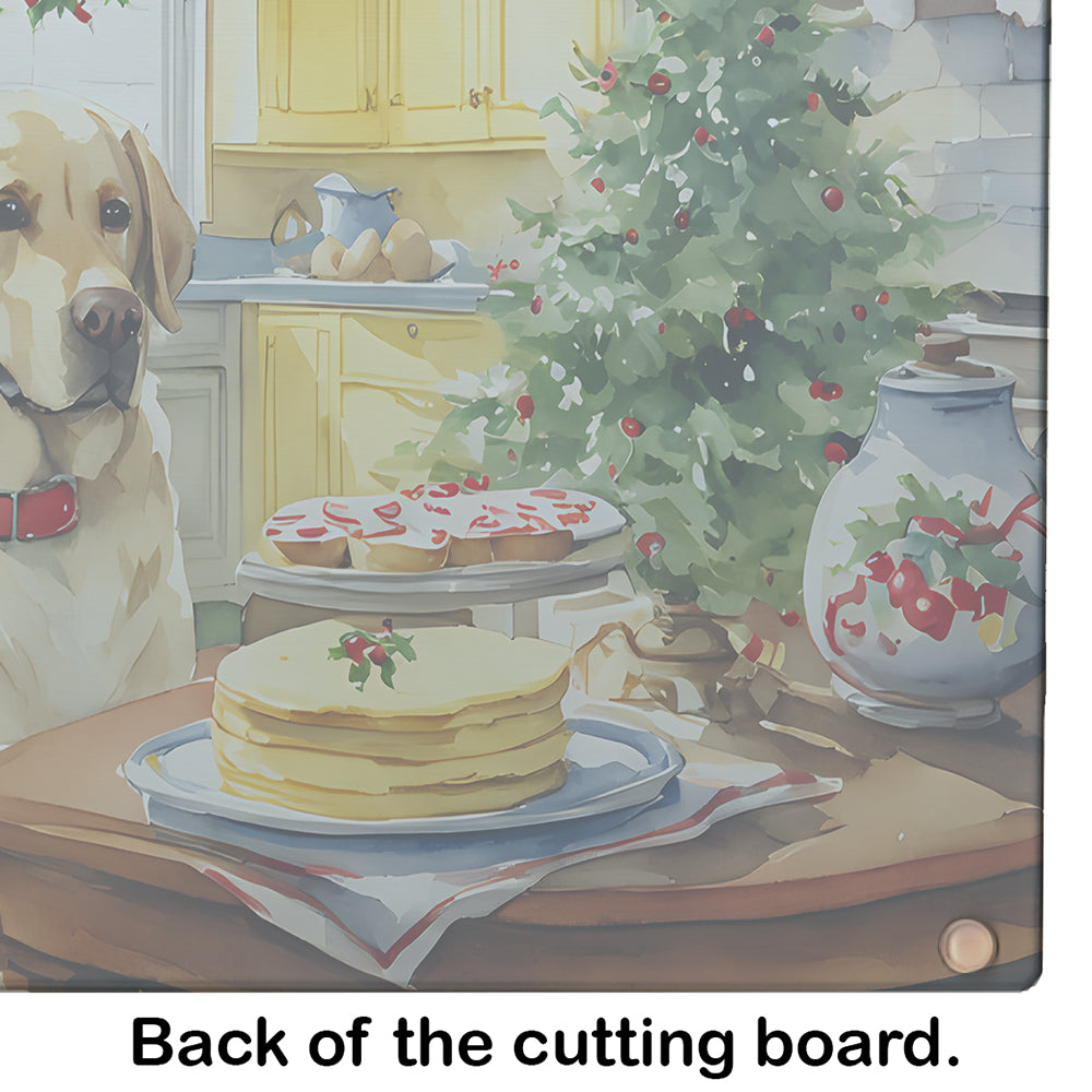 Labrador Retriever Christmas Cookies Glass Cutting Board