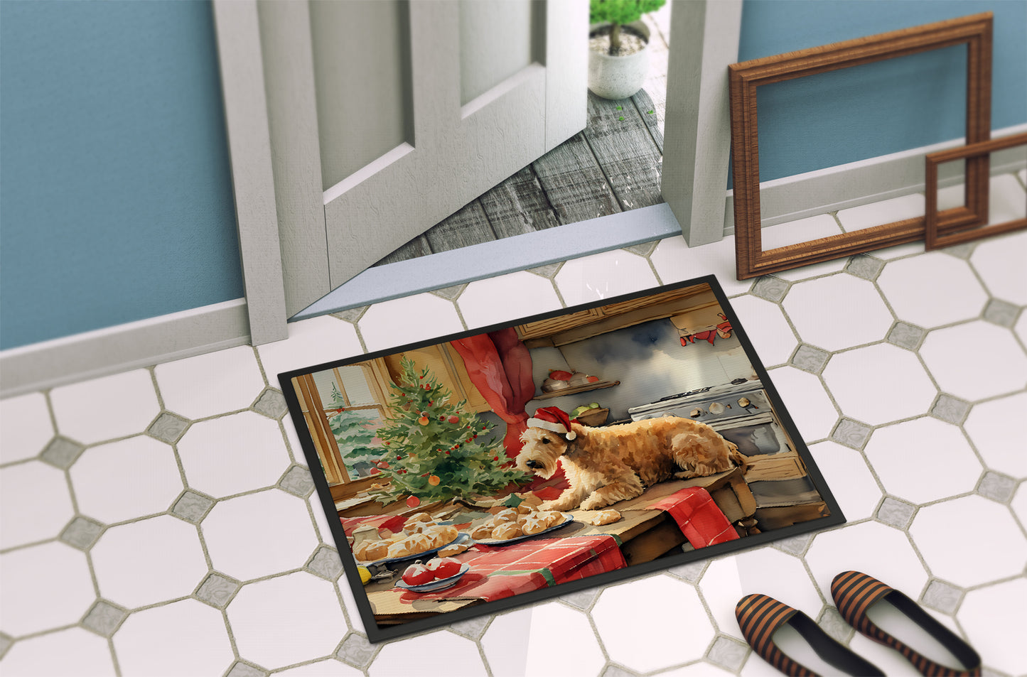 Lakeland Terrier Christmas Cookies Doormat