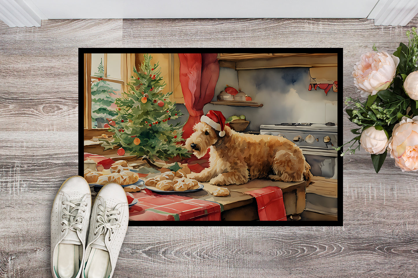 Lakeland Terrier Christmas Cookies Doormat