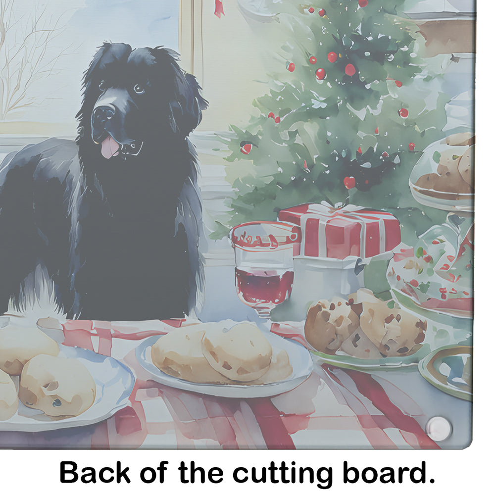 Newfoundland Christmas Cookies Glass Cutting Board