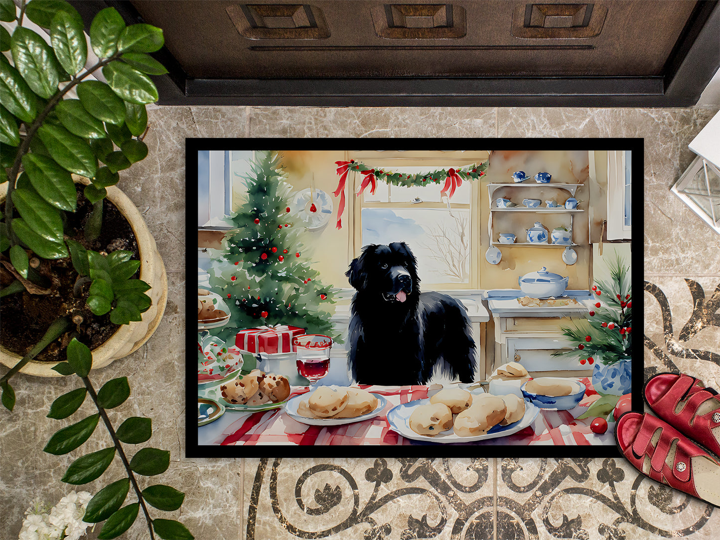 Newfoundland Christmas Cookies Doormat