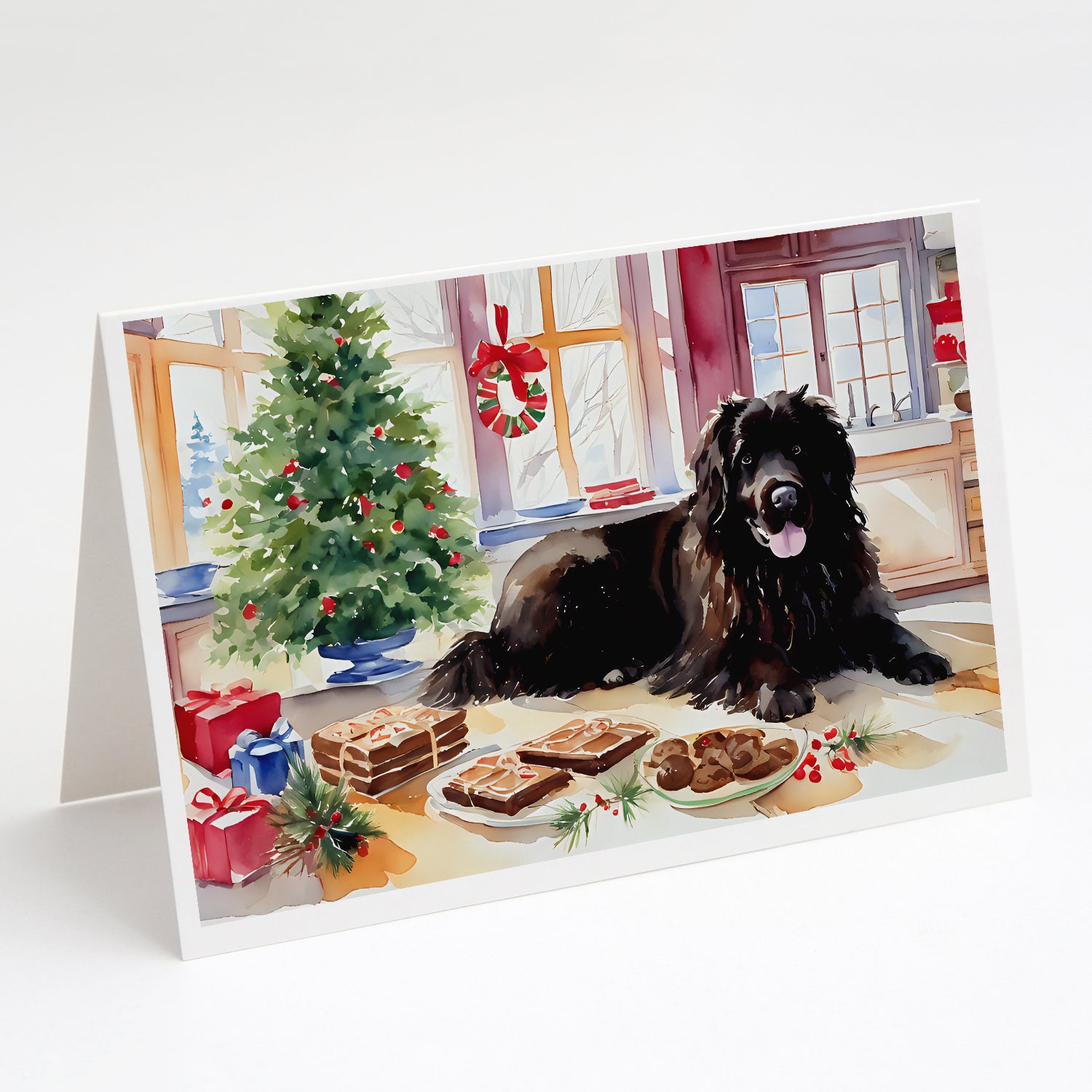 Buy this Newfoundland Christmas Cookies Greeting Cards Pack of 8