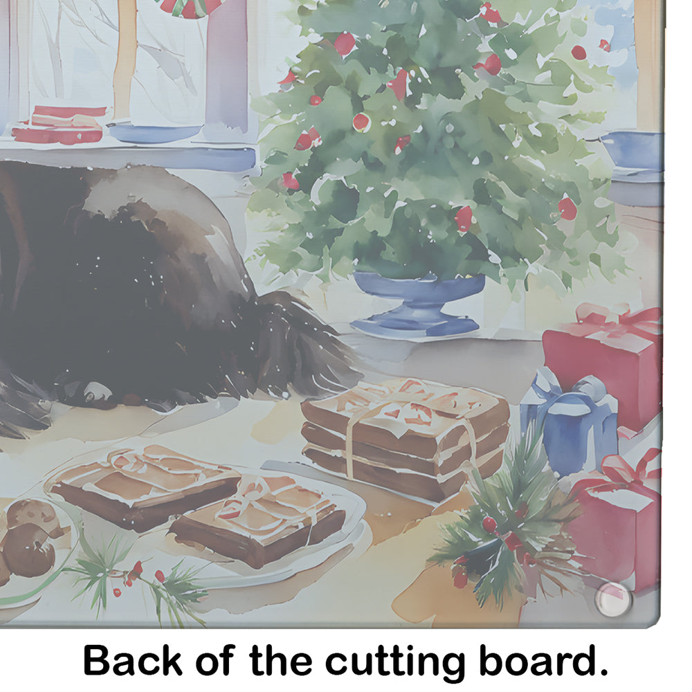 Newfoundland Christmas Cookies Glass Cutting Board