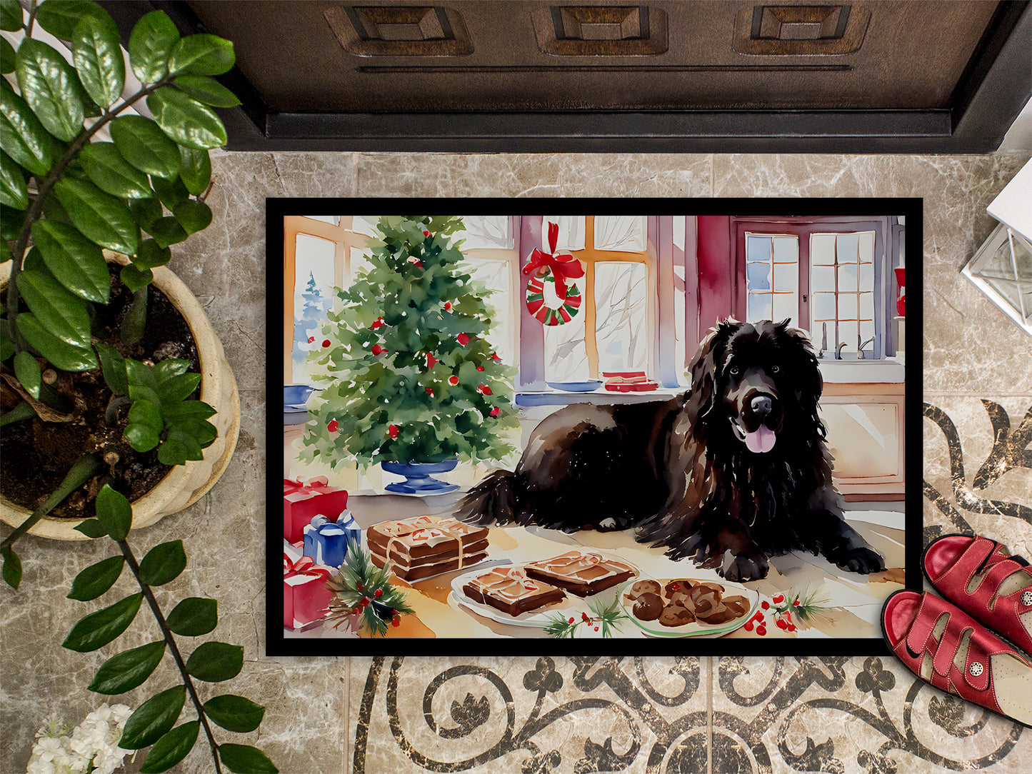 Newfoundland Christmas Cookies Doormat