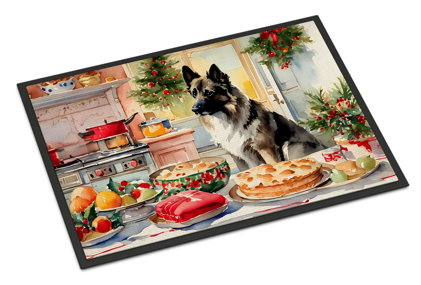 Buy this Norwegian Elkhound Christmas Cookies Doormat