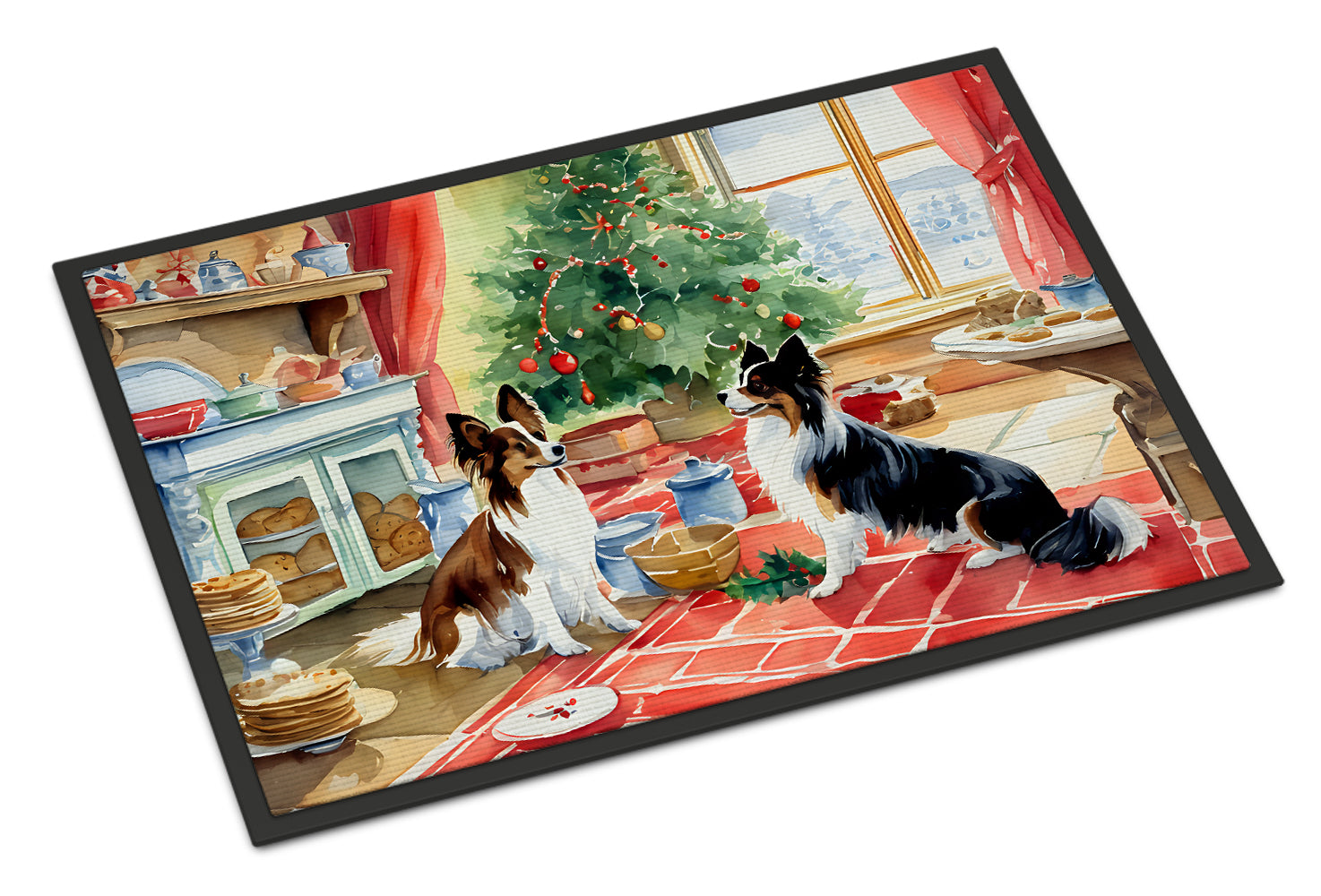 Buy this Papillon Christmas Cookies Doormat