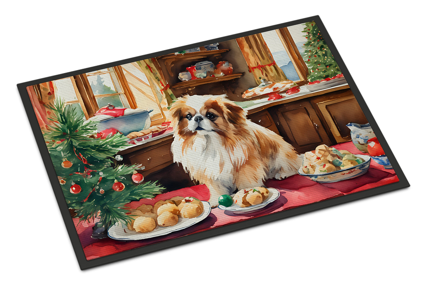 Buy this Pekingese Christmas Cookies Doormat