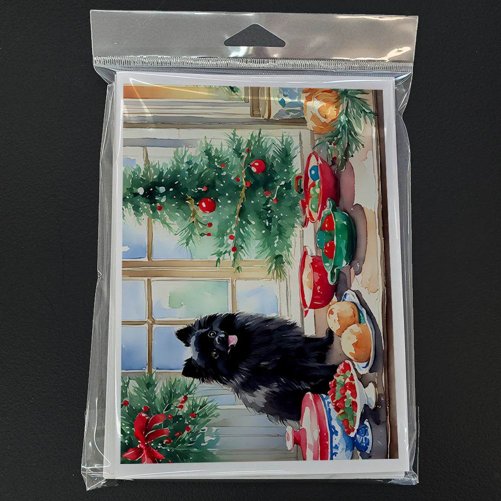 Pomeranian Christmas Cookies Greeting Cards Pack of 8