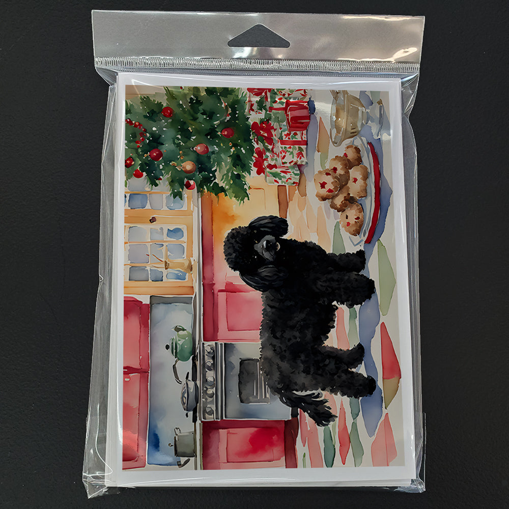 Poodle Christmas Cookies Greeting Cards Pack of 8