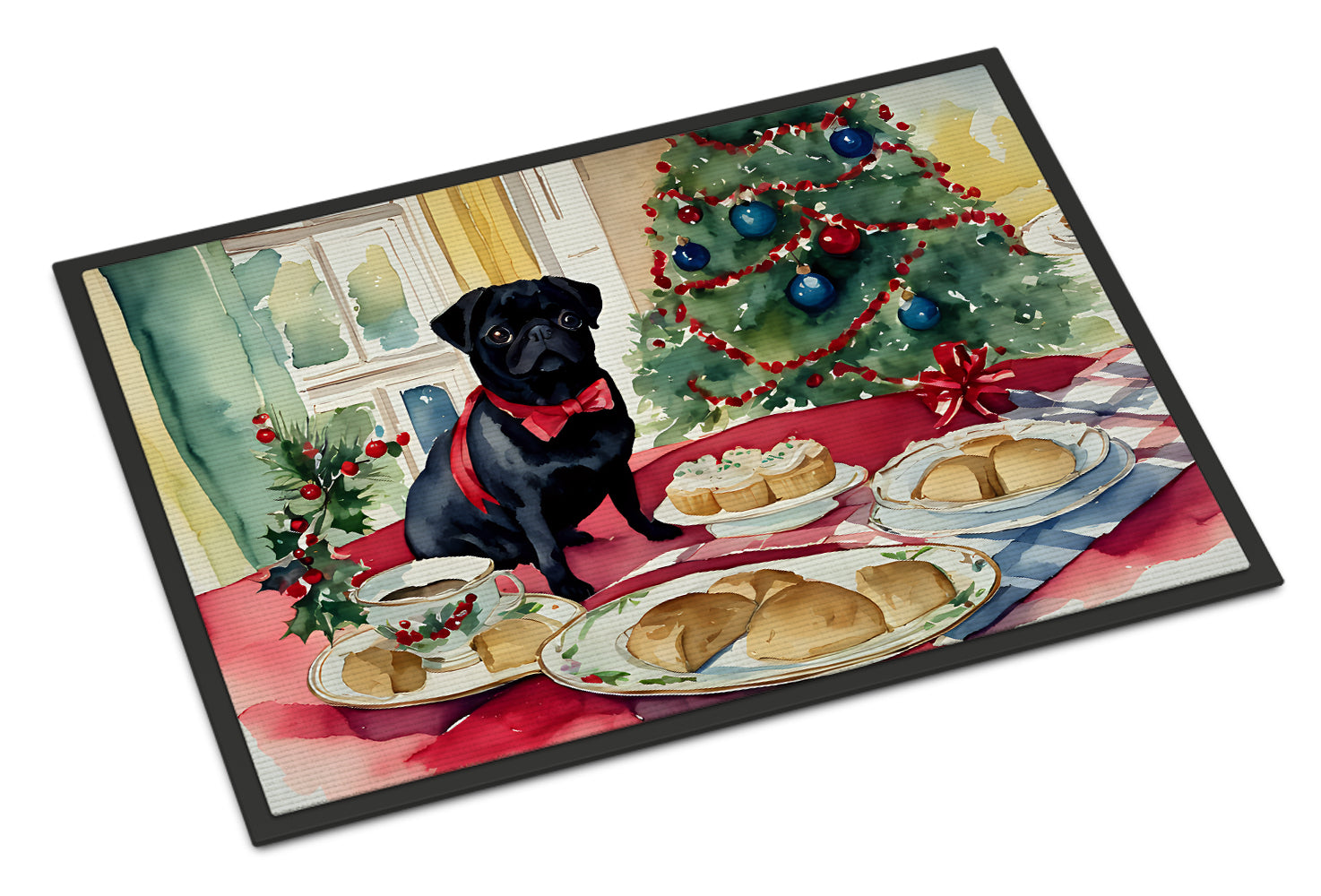 Buy this Pug Christmas Cookies Doormat