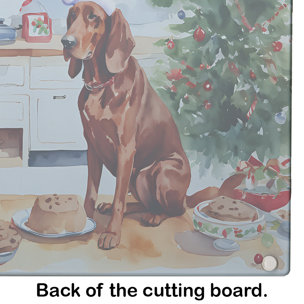 Redbone Coonhound Christmas Cookies Glass Cutting Board