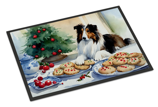 Buy this Sheltie Christmas Cookies Doormat